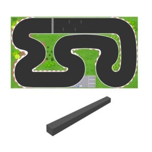 YounggDiy LDARC 1609A RC Race Planes Track with Mesh Fabric Barriers for Mini Car Models 1/43 to 1/72 Scale