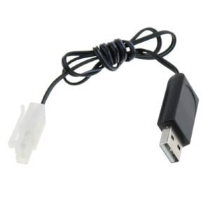 MEETOOT 53cm 7.2V USB Charger Battery Cable for 4200XL RC Excavator and RC Truck KET 2P Plug