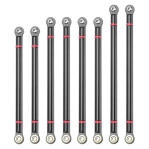 MECCANIXITY 8pcs Aluminum Alloy Wheel Base Link Rod Linkage for Arduino NRF24L01 RC Car SCX10 1/10 Scale Upgrade Parts