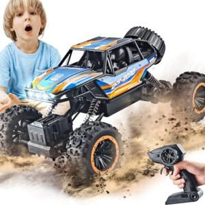 BEZGAR Toughest RC Monster Truck 1:12 Scale Remote Control Car with Light and 45 Degree Climbing for Adults and Kids