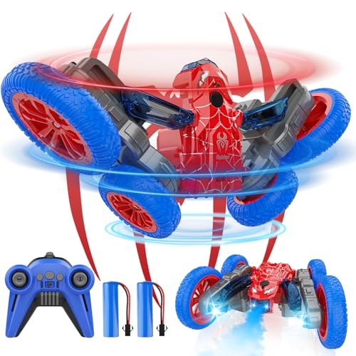 RC Willey Remote Control Car with Layaway Option Double Sided Drive 360 Rotation and Spray Features for Boys Ages 4 10