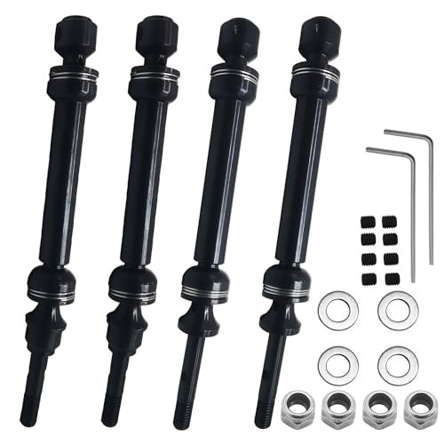 XZSNLYZ Steel CVD Drive Shaft Set for Jet Hopper RC Car and 1/10 Traxxas Models 4PCS Black
