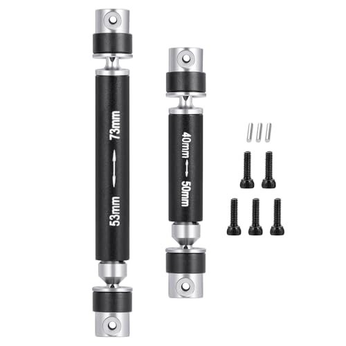 RCLIONS Steel RC Center Drive Shaft 40+53mm for Biggest Nitro RC Car Upgrades Axial SCX24 AXI00001 C10 AXI00002 JLU AXI00006 Bronco