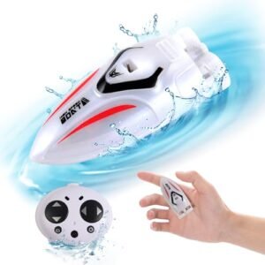 PowerTRC Mini RC Boat Build Kit with 360 Rotating Feature and 2.4G Remote Control