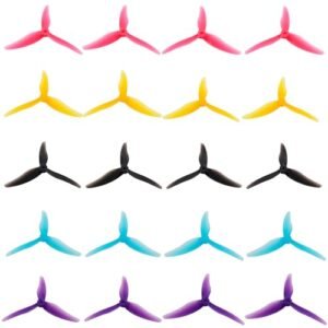 HOPLEX 20PCS Volantex RC Propeller Gemfan Hurricane 51477 5.1inch 3Paddle FPV Racing Drone Props CW CCW for 2206 2407 Motor