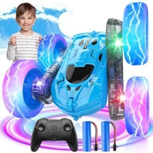 RC Willey Scratch and Dent Utah Remote Control Car Blue Double Sided 360 Flip Multi Terrain Rechargeable Toy for Kids