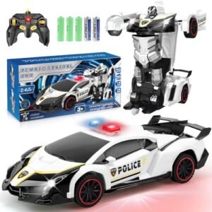 Dolanus RC Touring Car 1 10 Transformable Police Remote Control Toy for Kids Ages 3 12