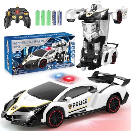 Dolanus RC Touring Car 1 10 Transformable Police Remote Control Toy for Kids Ages 3 12