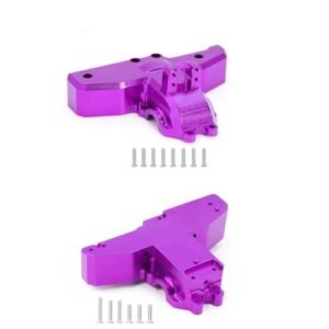 RWLZLB for Hyper H14BM MJX 14210 14209 1/14 RC Car, Metal Rear Upper Under Gearbox Covers Differential Case Cover for RC Car Upgrade Spare Parts (Purple Set)