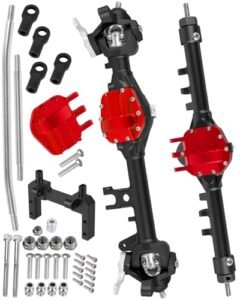 RCMYou RC Front Rear Axle Complete Metal Portal Axle Upgrades Part for 1/10 Axial SCX10 SCX10 II 90046 90047 with Ro Ghoul RC Codes