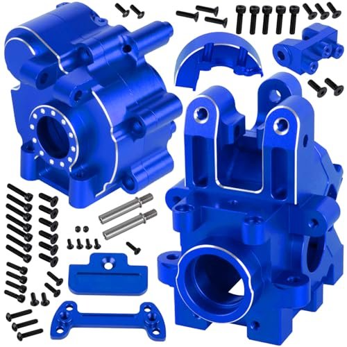 BRCatWPark Aluminum Alloy Center Gearbox and Transmission Case Upgrade for 1/5 Scale Petrol RC Cars Kraton 8S BLX Outcast 8S BLX Navy Blue
