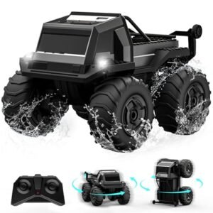ACAMMZAR Arma RC Trucks 1 16 Scale 4WD Amphibious Remote Control Car with 60Mins Play Time Waterproof DIY Pick up Toys for Kids Adults