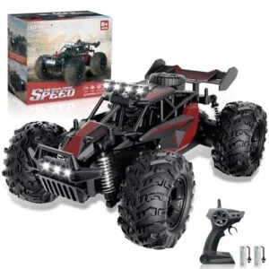 Carox 2.4GHz RC Truck with LED Lights 1:16 Scale Off Road Monster Truck 20 25KM H Variable Speed and 1800mAh Rechargeable Battery