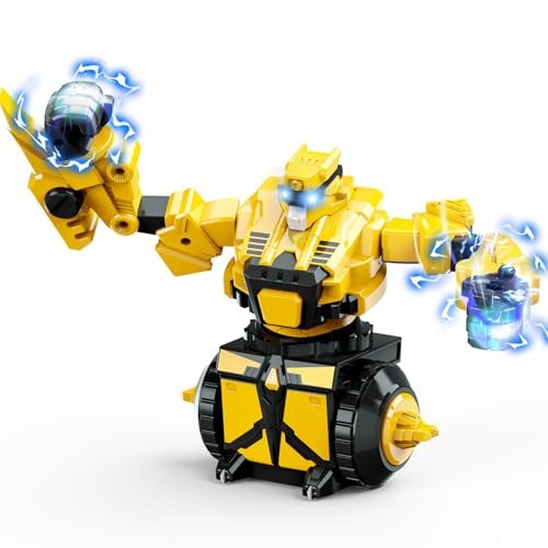 Holyton Dude Perfect RC Plane Battle Remote Control Boxing Robots with 360° Rotation Shields and Fist Weapons for Kids Aged 5 12