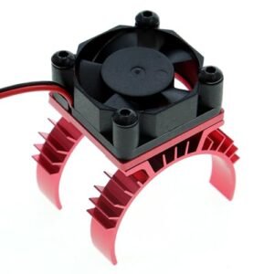Dantenron RC Aluminum Alloy TT02 Motor Heat Sink with Cooling Fan Upgrade Parts for Tamiya TT02 1 10 On Road Touring Rally Racing Car Red