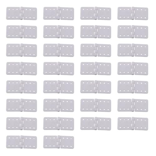 Ruiwaer 30PCS White 24x12mm Nylon RC Drift Wing Hinges for Remote Control Airplane Model Parts