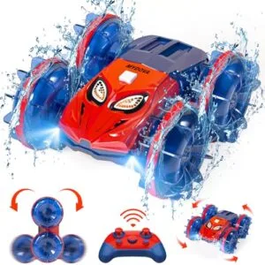 MYDOVA Amphibious Waterproof Monster Truck RC 2.4GHz 4WD 360 Rotating All Terrain Remote Control Car for Kids