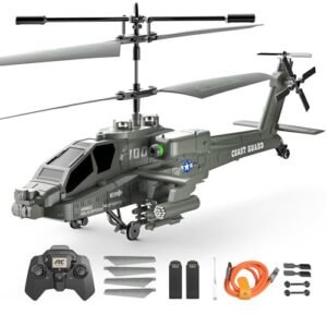 XIKOTEC 2.4GHz 3.5 Channels RC Helicopter with Gyro Stabilizer LED Light and Altitude Hold for Kids and Beginners Green