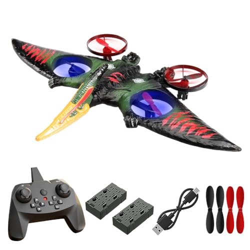 Jaming Dragon Hobby RC Pterodactyl Dinosaur Drone Easy to Fly Remote Controlled Aircraft for Kids Adults Beginners