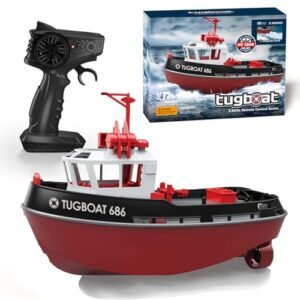 Yoyoom 1 72 Scale RC Boat Tugboat High Speed Remote Control Boat with LED Lights for Pools and Lakes