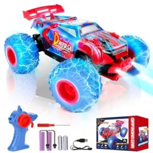 Drefirsa 1 18 Scale Spider Remote Control Car Best RC Monster Truck for Beginners with 20Mph Speed and LED Lights