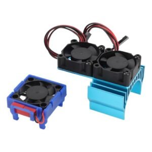 VXL 3s ESC and Motor Cooling Fans Dual Fan Set for 1/10 RC Rims and Tires Compatible with Traxxas Slash Stampede Rustler Hoss 4x4 VXL Blue