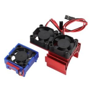 Traxxas 1/10 RC Wheels and Tires VXL 3s ESC Cooling Fan and Motor Cooling Fan Dual Fan Set for Slash 4x4 Stampede 4x4 Rustler 4x4