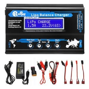 RCENJOY B6 Balance Charger Discharger Power Supply Lipo Battery Charger for 1S 6S LiPo Lilon Life 1S 15S NiCd NiMh Pb RC Battery Best RC Car Battery Life