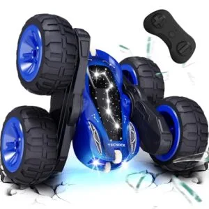 Tecnock Easy Pay RC Cars 2.4GHz Remote Control Car with USB C Charging 4WD Double Sided 360 Rotates and Flips Stunt Toy for Boys and Girls