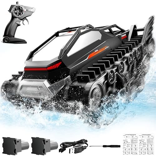 BEZGAR Best RC Stunt Truck Amphibious Remote Control Car with Gesture Sensing 2 Rechargeable Batteries 2.4GHz All Terrain Off Road Toy