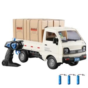 Dodoore Remote Control Car RC Kei Truck 1/16 Scale with Spray Light 3 Batteries Best Toolbox for RC Cars White