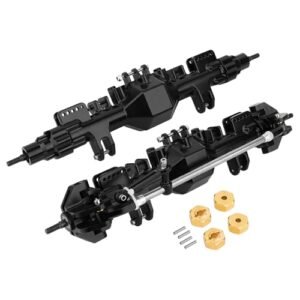 RZXYLRC Lightning McQueen RC Car Monster Truck Front Rear Axles with Steel Gears for 1/8 Losi LMT DIY Upgrade Parts Black