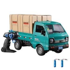 Dodoore Best 1/5 Scale RC Car Remote Control Kei Truck 2.4GHz All Terrain Transport with Spray Light 2 Batteries Ideal Gift for Kids Age 6 Green