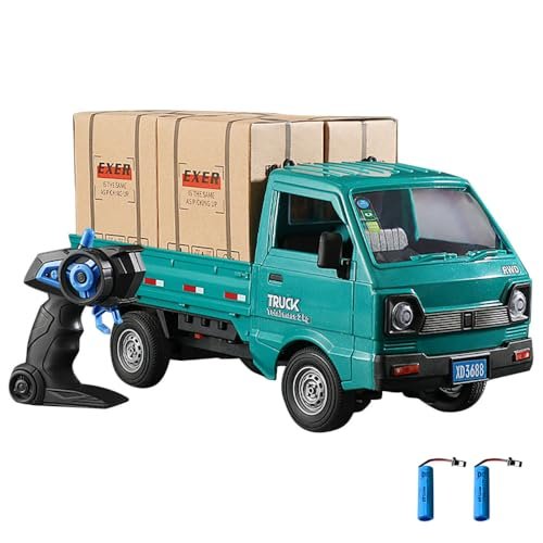 Dodoore Best 1/5 Scale RC Car Remote Control Kei Truck 2.4GHz All Terrain Transport with Spray Light 2 Batteries Ideal Gift for Kids Age 6 Green