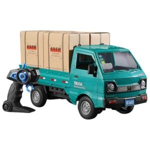 GoolRC 1/16 Scale RC Transport Truck with Spray and Light 2.4GHz All Terrain Remote Control Car for Kids and Adults