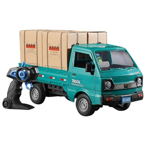 GoolRC 1/16 Scale RC Transport Truck with Spray and Light 2.4GHz All Terrain Remote Control Car for Kids and Adults