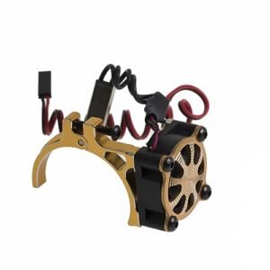 RC Car Hydraulic Brakes Temperature Control Motor Cooling Fan for TRX4 SCX10 540 550 Brushed and 3650 3660 3670 36MM Brushless Motors Gold