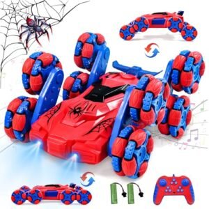 Sugolis 8WD Remote Control Cars Spider RC Stunt Car Toys for Kids Good Nitro RC Cars with Light Music and Drift Function