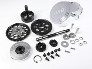 GTBRacing Monte Carlo SS RC Body Metal 2 Speed Transmission System Gear Cover Set for 1/5 Scale HPI Baja 5B SS 5SC