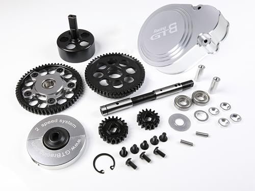 GTBRacing Monte Carlo SS RC Body Metal 2 Speed Transmission System Gear Cover Set for 1/5 Scale HPI Baja 5B SS 5SC