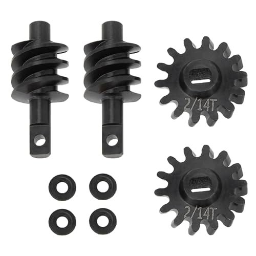 MEUS RACING SCX24 2 14T Overdrive Differential Helical Diff Gears Set for Destroyer RC Car Axial SCX24 Deadbolt C10 JLU Gladiator Bronco 1/24 RC Crawler Car Upgrade Parts 2 Sets