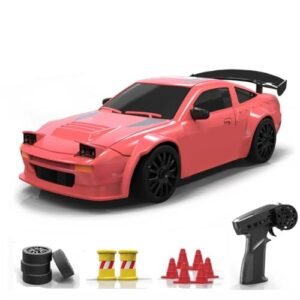 EnuoChbuild Mini RC Drift Car 1/24 Scale Remote Control Electric Racing Car with Lights and Two Speed Switching