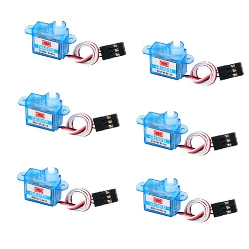 Rcmall GH S37D 3.7g Digital Servos Coreless Motor 6PCS Mini Servo Set for RC Helicopter Flight Box DIY Robo Car Plane Aeromodelling