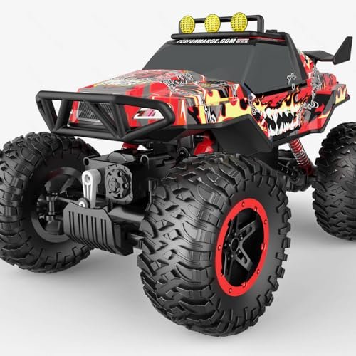 NQD Hobby House RC Cars 1/14 Off Road Monster Truck with 4WD Dual Motors and Flashing Lights