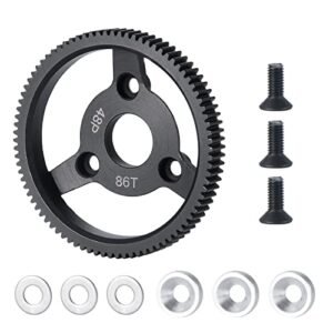 BRKRC Steel Spur Gear 48P 86T for Patio Furniture RC Willey 1 10 Traxxas Slash 2wd Rustler Stampede Telluride RC Car