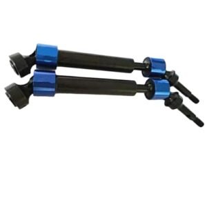 AFDHGS Upgraded Heavy Duty Steel Splined CVD Driveshaft Axles Set for RC Trail Truck 1 10 Scale Traxxas E Revo Summit E MAXX T MAXX Blue 2pcs