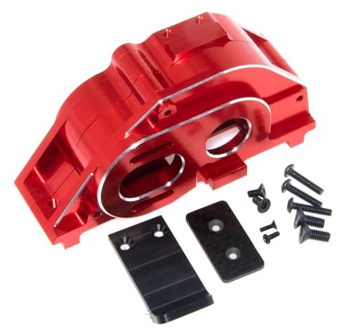 Arrma 1/8 Mojave 4X4 4S BLX Rc Car Gearbox Housing Cover Upgrade Aluminum Alloy Transmission Diff Box Case Part ARA311169 ARA311192 Red Perfect for RC Willey Chairs Enthusiasts