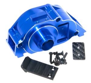 Arrma 1/8 Mojave 4X4 4S BLX Rc Car Gearbox Housing Cover Aluminum Alloy Transmission Diff Box Case for Rc Trucks Mudding 4x4 Gas Powered ARA311169 ARA311192 Blue