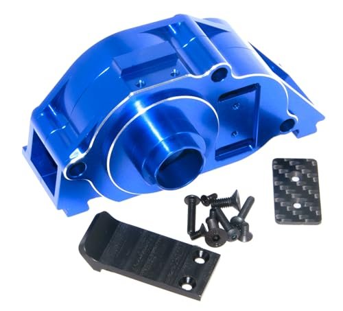 Arrma 1/8 Mojave 4X4 4S BLX Rc Car Gearbox Housing Cover Aluminum Alloy Transmission Diff Box Case for Rc Trucks Mudding 4x4 Gas Powered ARA311169 ARA311192 Blue