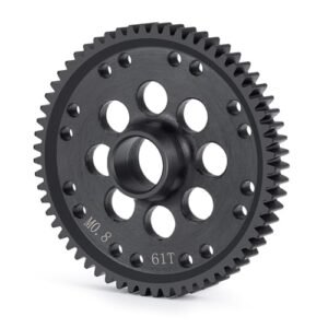 BRKRC Medium Carbon Steel Spur Gear 61T M0.8 32P Main Gear for Toyan RC Truck Arrma 1/10 Gorgon 4X2 Mega 550 Brushed Monster Truck RTR ARA3230 Upgrade Parts